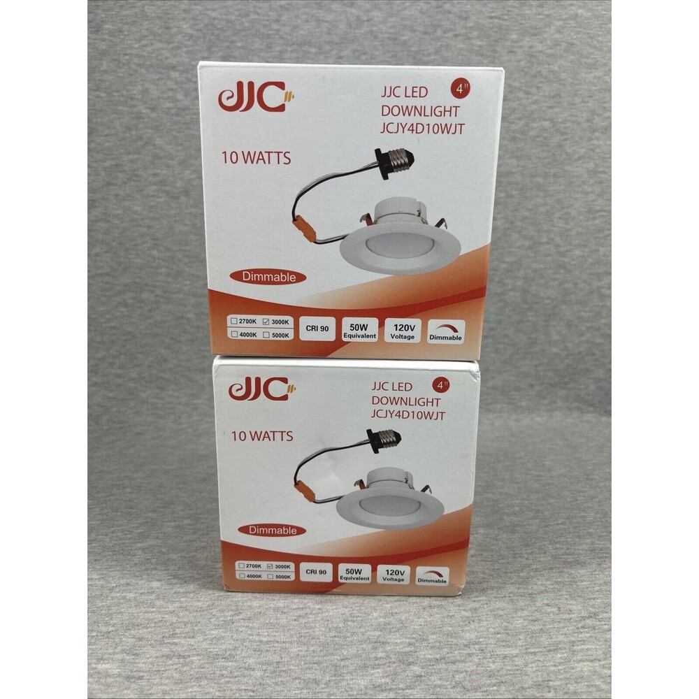 JJC Dimmable LED Panel Light Ceiling Lamp Downlight Round 10W NEW 2 Pack